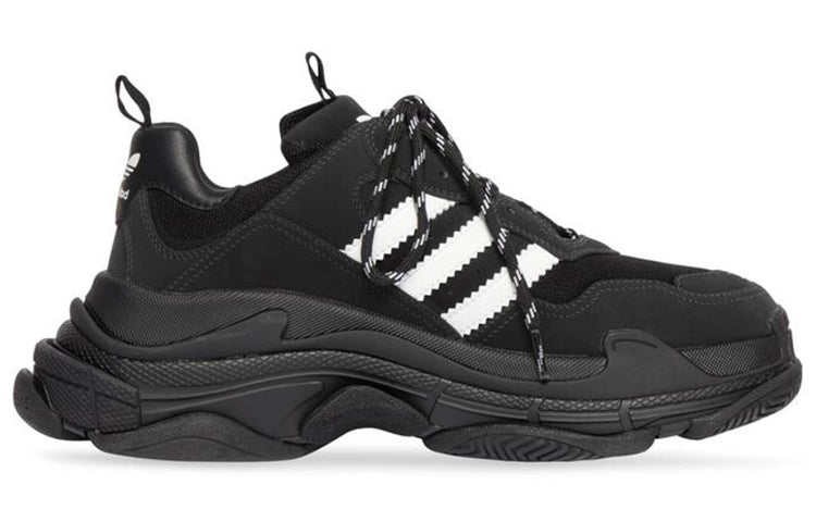 Adidas x Balenciaga Triple S Sneaker 'Black White' 712821W2ZB21090 #