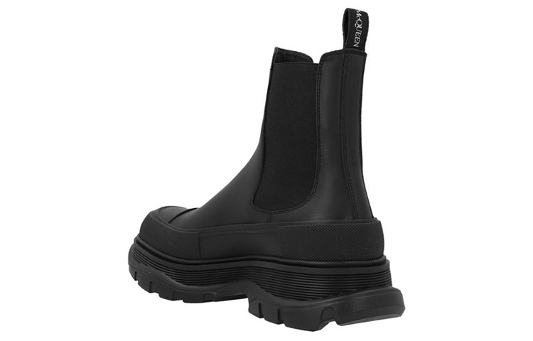 Alexander McQueen Leather Chunky Chelsea Boots 'Black' 705672WHZ611081 #