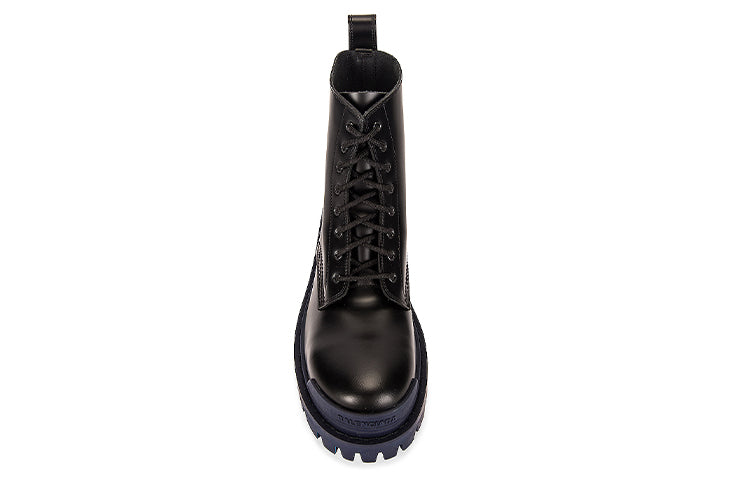 (WMNS) Balenciaga Strike Martin Boots Black/Blue 590974WA9671040 #