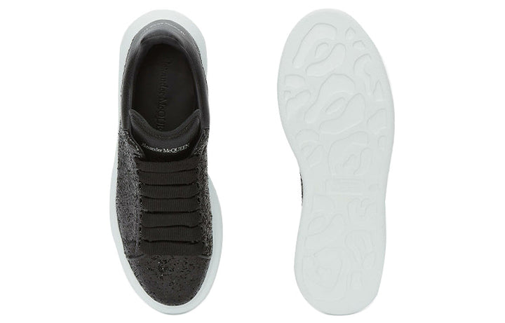 (WMNS) Alexander McQueen Oversized Sneaker Glitter 'Black' 553771W4EY41000 #