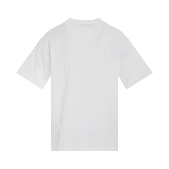 BALMAIN Logo Printed Straight Fit T-shirt in White/Black