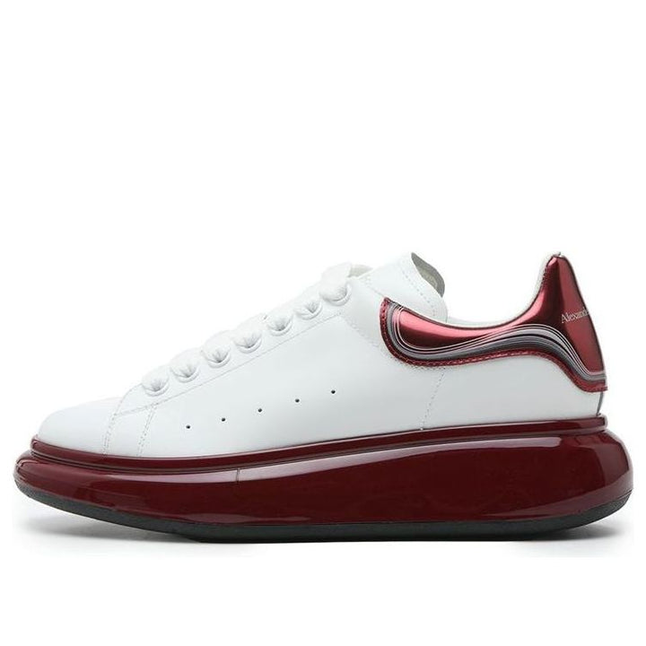 Alexander McQueen Oversized Sneaker 'White Burgundy Metallic' 750341WIDJT8835 #